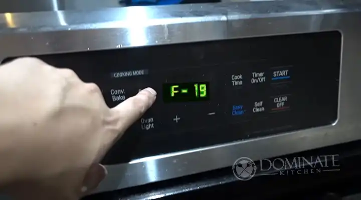what does f19 mean on lg oven